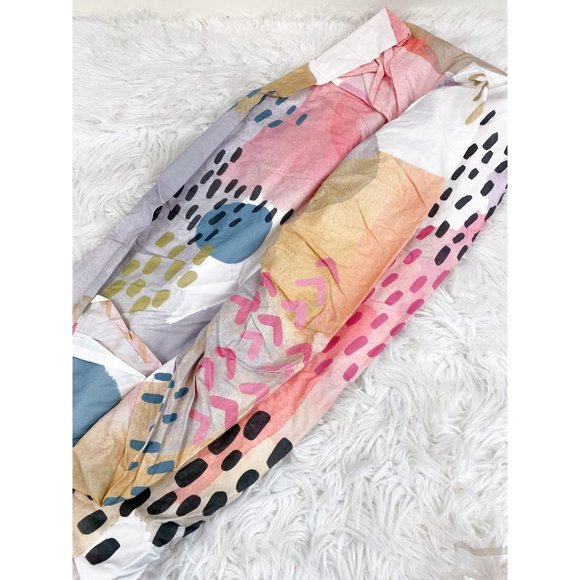 Pottery Barn Modern Baby Organic Lexi Crib Fitted Sheet Abstract NEW Pink Multi - Picture 3 of 3